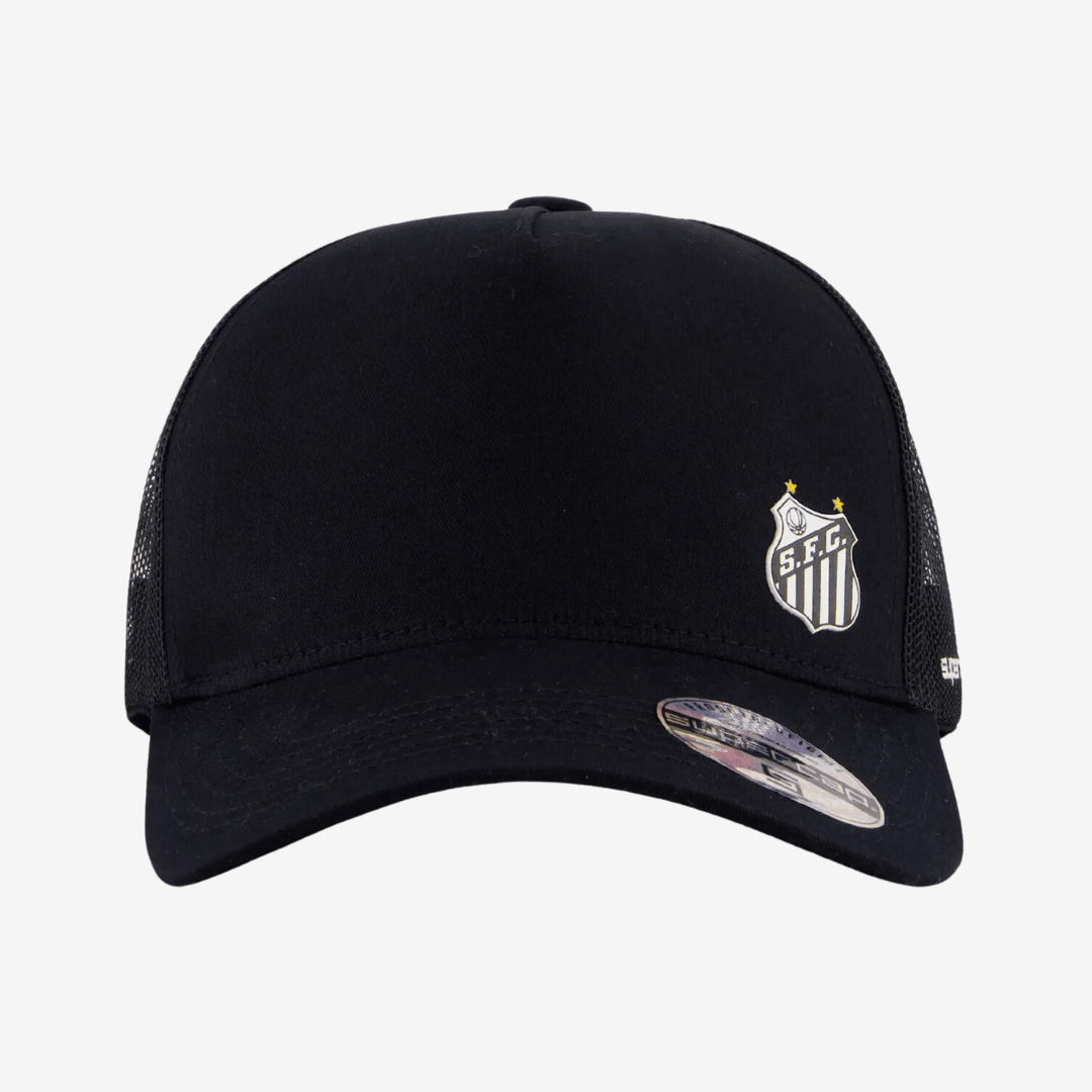 Boné Santos Trucker Preto e Branco